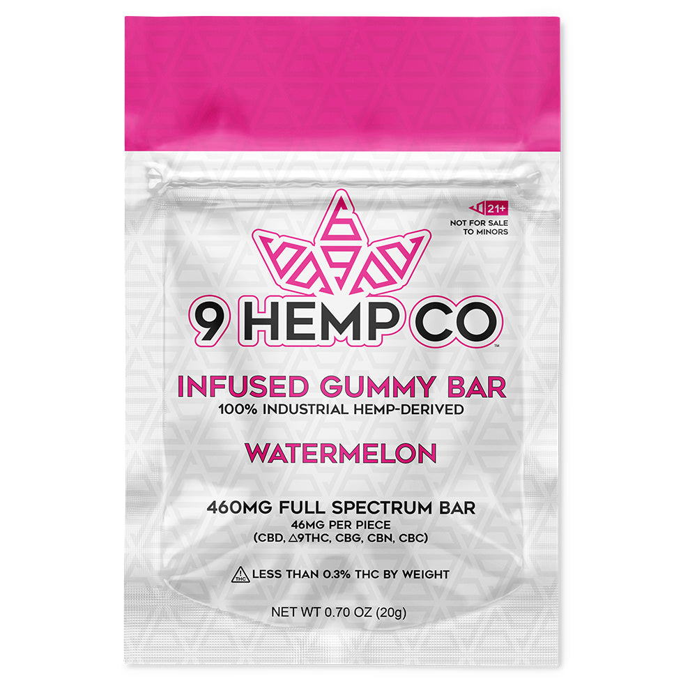 9 HEMP CO GUMMY BAR - WATERMELON